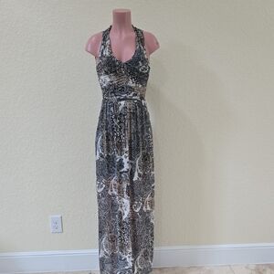 Cache Black Halter Sleeveless Maxi Dress for Weddings